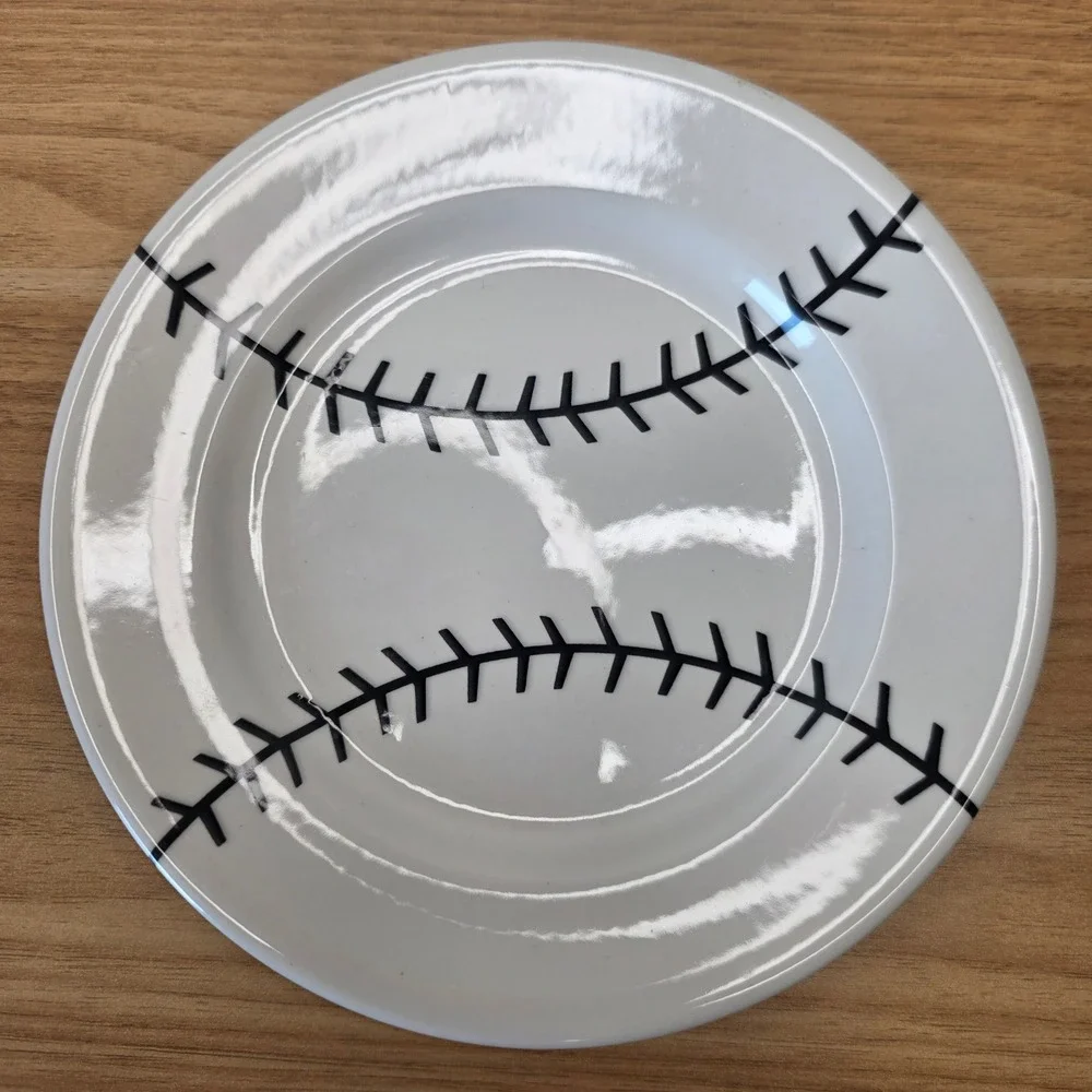 Set of 4 Sterling China Baseball Plates 7.25